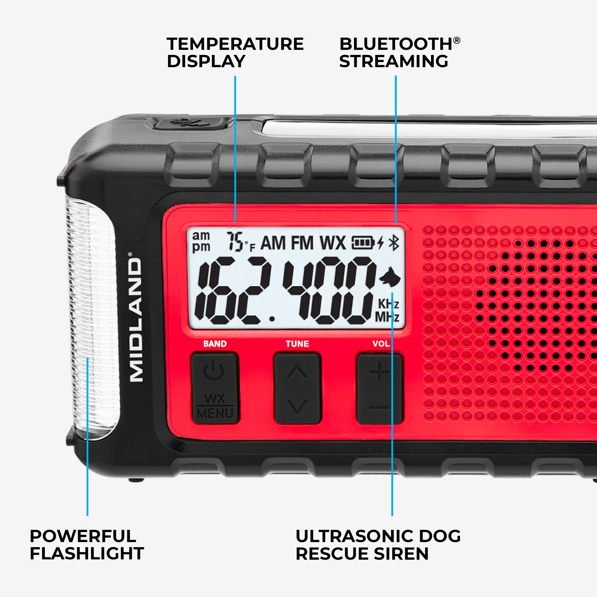 ER310PRO Portable Emergency Crank Radio with Power Bank - Image 7